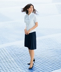 2017春夏ブラウス-① ギンガムチェックオーバーブラウス